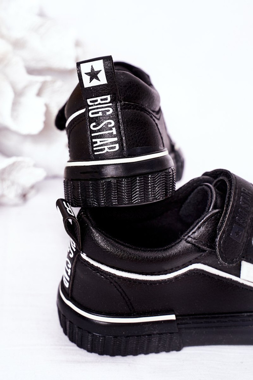 Veľká hviezda HH374029 Čierne tenisky na suchý zips