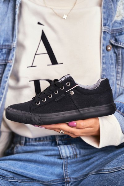 Dámska veľká hviezda čierne tenisky AA274513