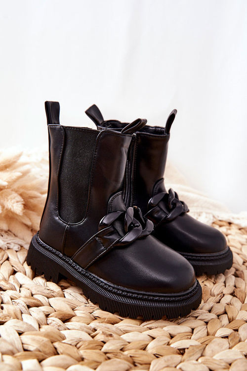 Izolované topánky pre deti Hinea Black Chain