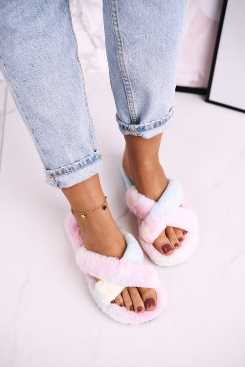 Dámské Kožešinové Papuče Vícebarevný Cozy Time