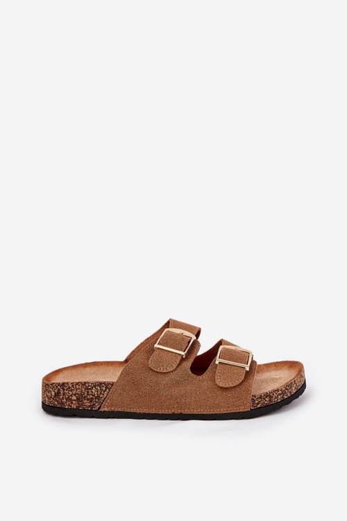 Dámske Sandále Na Korkovej Platforme So Zlatými Pritlačkami Camel Lisavionea