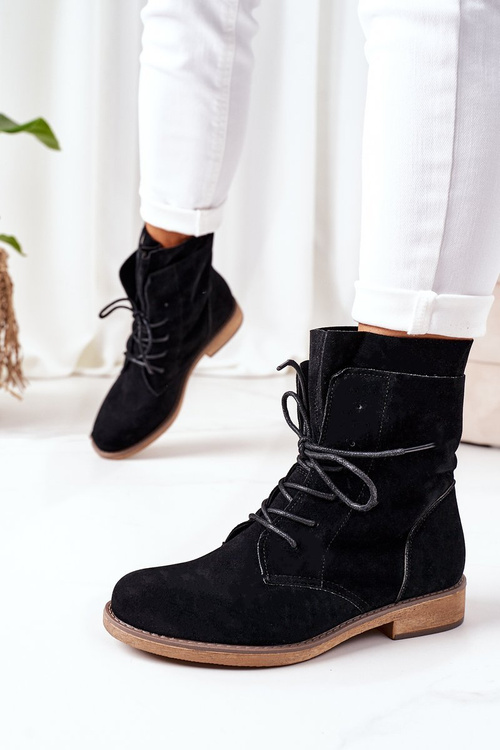 Boty S Dvojitým Svrškem Černé Violetta