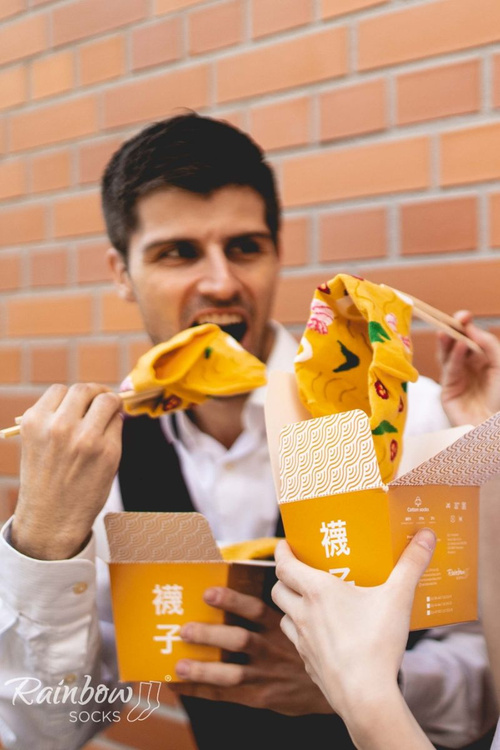 Dúhové ponožky ponožky ázijské cestoviny 2 páry