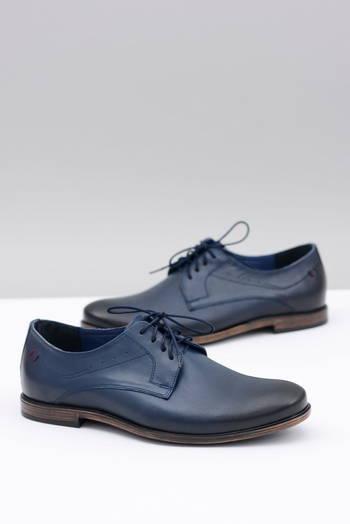 Navy Navy Leather Pánske topánky James