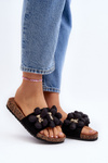 Dámské černé sandály s ozdobami Bunlia