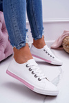 Dámske tenisky biely ružový pás Nigrid2