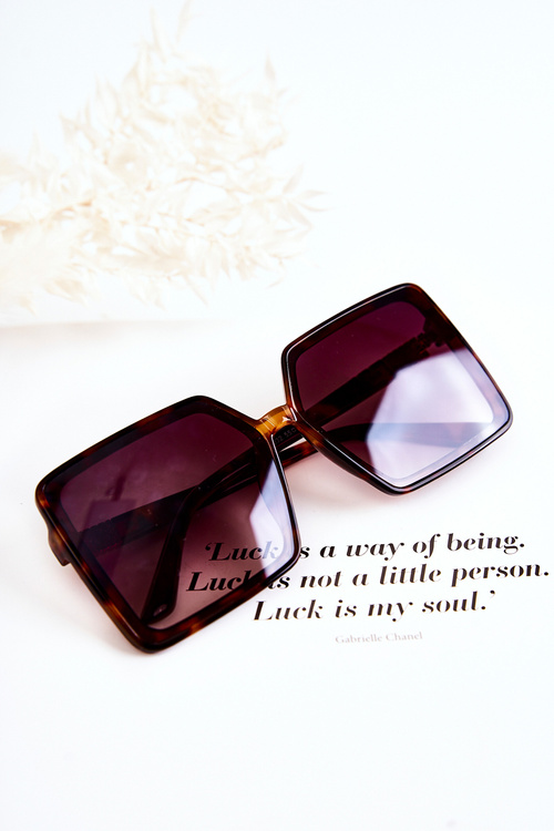 Dámské sluneční brýle Square Marble V130032 Hněde