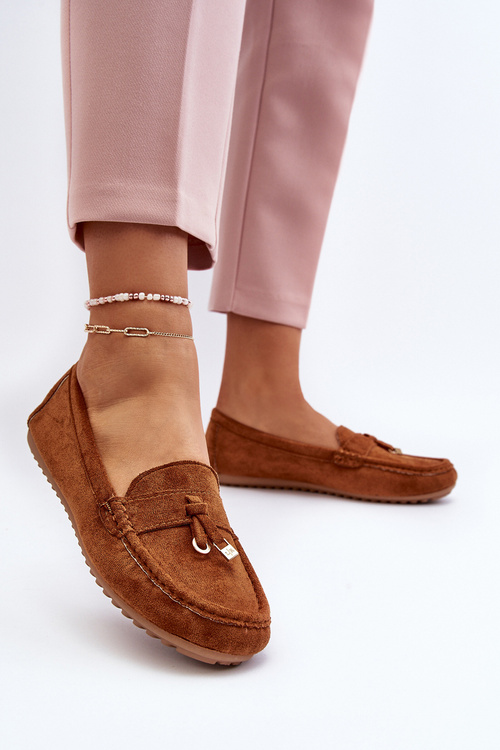 Dámské Zamszové Klasické Mokasíny Camel Ontala