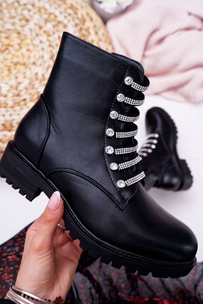 Dámské Kotníkové Boty Černé Terrem