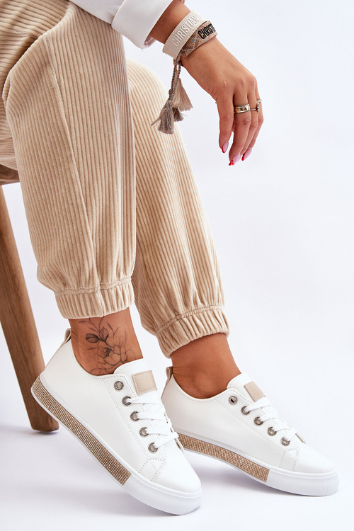 Dámské nízké tenisky bílo-Béžove Demira