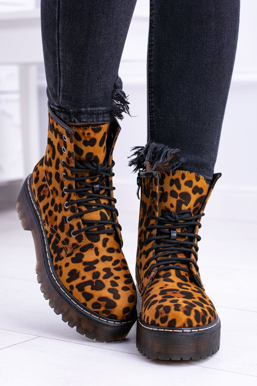 Dámské kotníkové boty v leopardském Grande