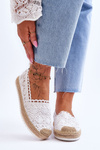 Krajka Slip On Espadrilky Bíle Blanco