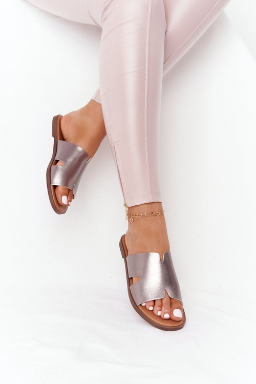 Kožené flip -flops Sergio leone sk 063 striebro