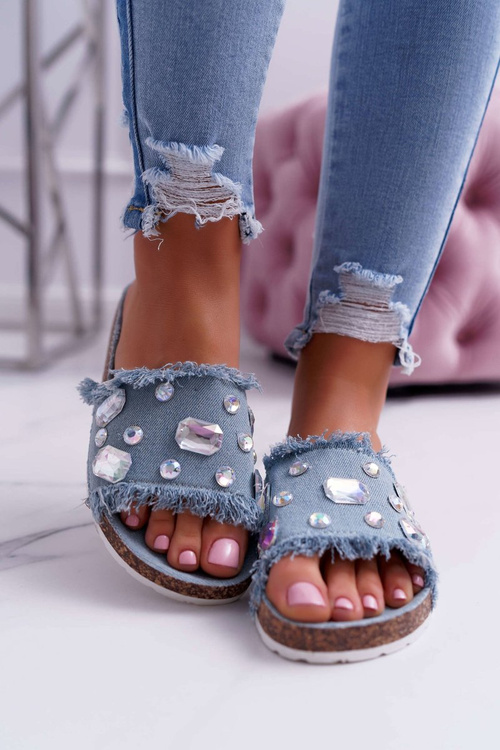 Dámské Nazouváky se Zirkony Jeans Koko