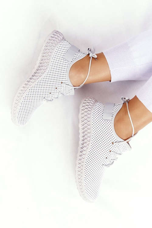 Dámske športové topánky skĺznuté sivé utečte