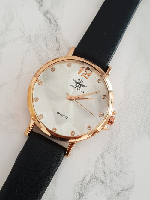 Ženská černé hodinky Michael John Morento