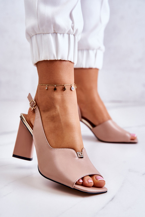 Semišové Sandály Na Baru béžové Fiorine