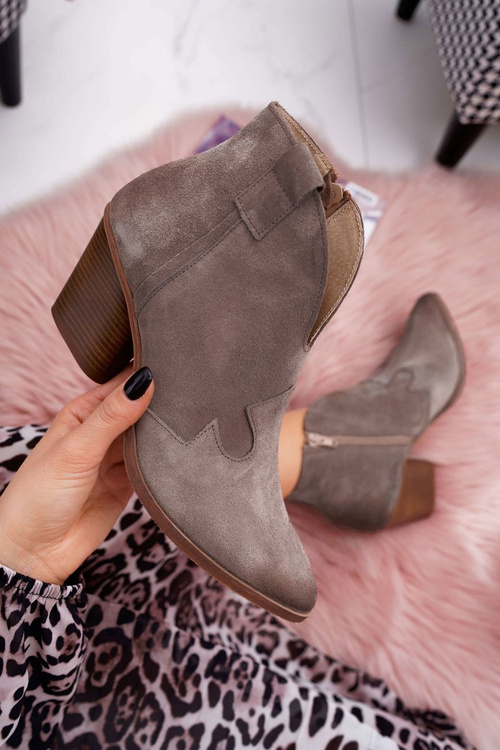 Dámské Kotníkové Boty semišové Cappuccino Chavai