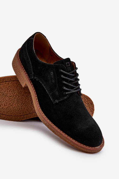 Mužské semišové topánky Big Star NN174212 Čierne