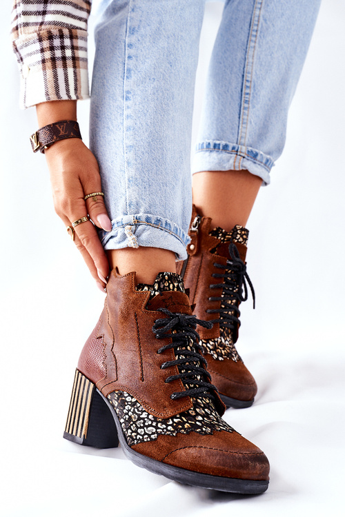 Dámské Boty Maciejka Kožené Hnědé 03190-02