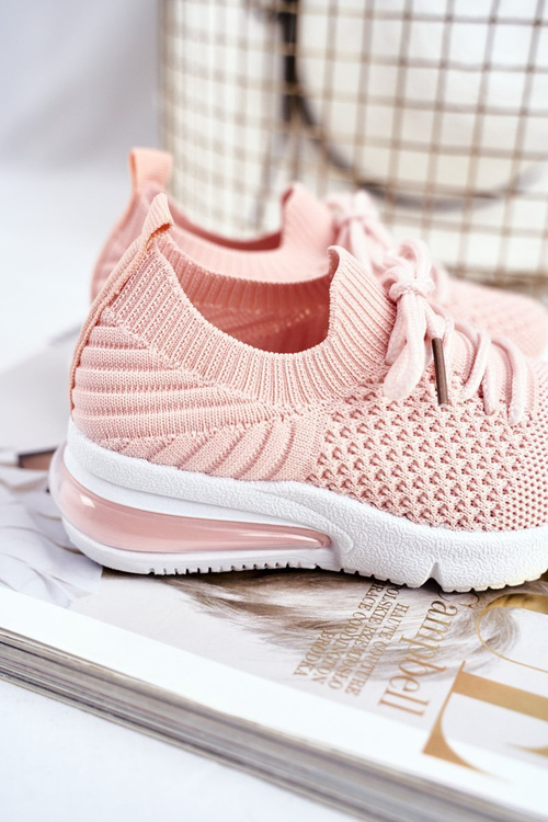 Detská športová topánka čipka -ružová Lena