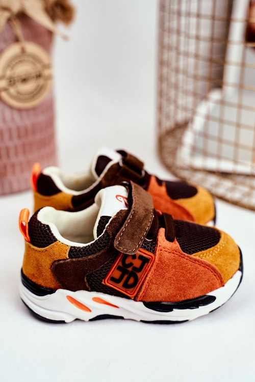 Jonaba Brown Brown Detské topánky na suchý zips