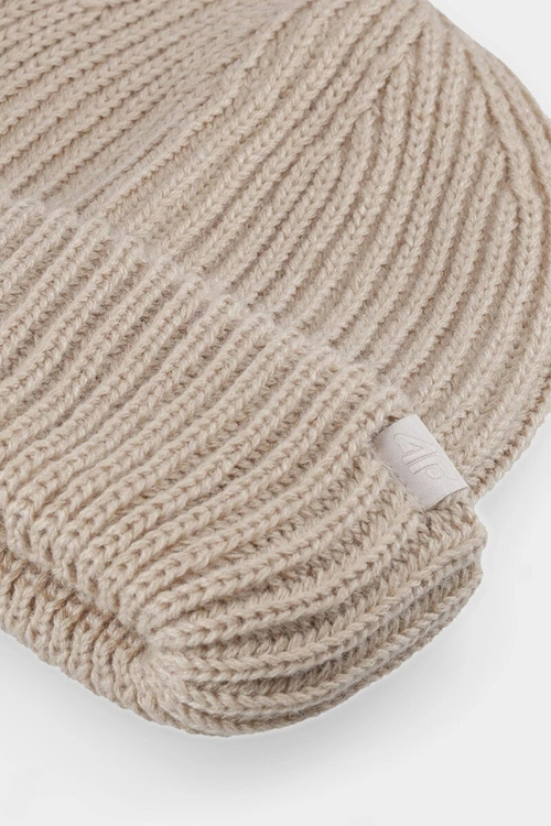 Mužská zimná čiapka 4F 4FAW23ACAPM310-82S Svetlohnedá