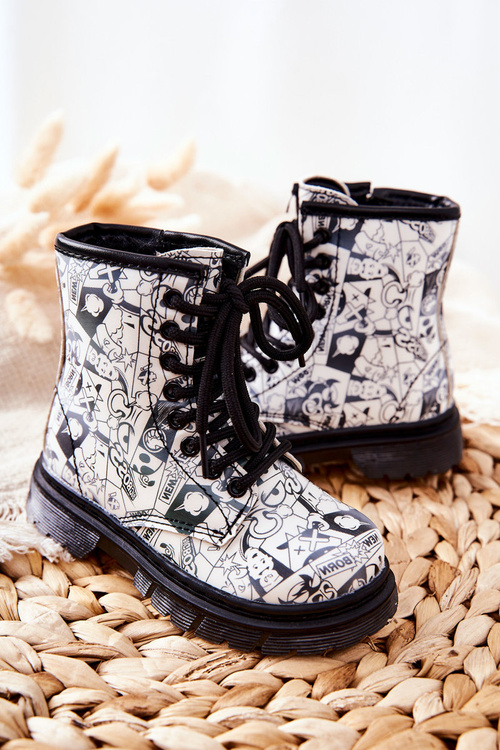 Detské topánky izolované zipsom bielym a bielym špičkou