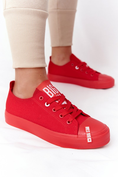 Dámska veľká hviezda HH274677 Red Sneakers