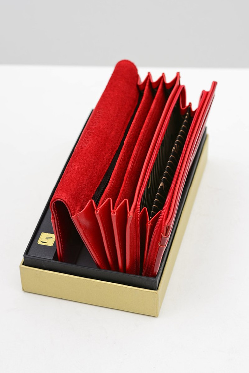 Veľká dámska červená peňaženka