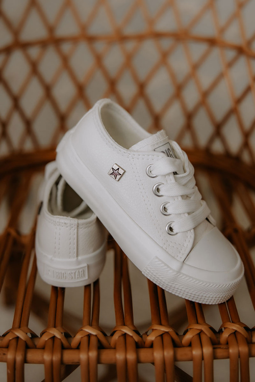 Dětské Kožené Tenisky BIG STAR JJ374310 Bílé