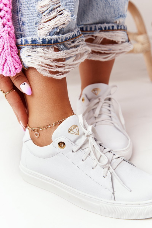 Dámske biele kožené tenisky Nicole 2640