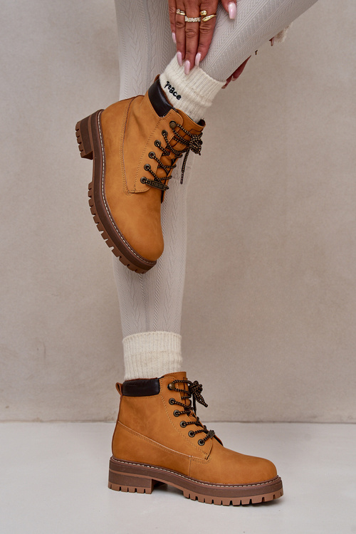 Dámske Zateplené Čižmy Big Star OO274A288 Camel