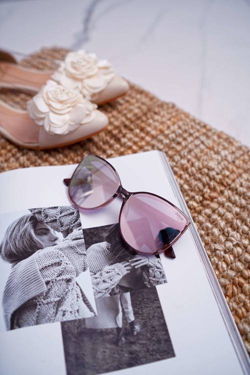 Sluneční Brýle Prius PR-V26 hnědé růžové sklo lesklé