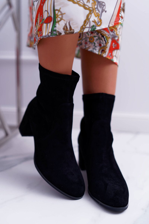 Dámské Ktníkové Boty Na Podpatku Jarní Sergio Leone Slip-on Černe LikeStar