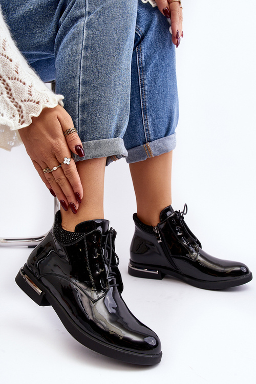 Dámsky byt -vysoký -prikopáva Lu Boo Black topánky