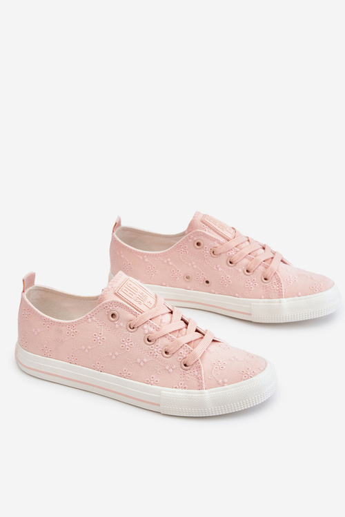 Dámske tenisky s výšivkou Big Star LL274224 Pink