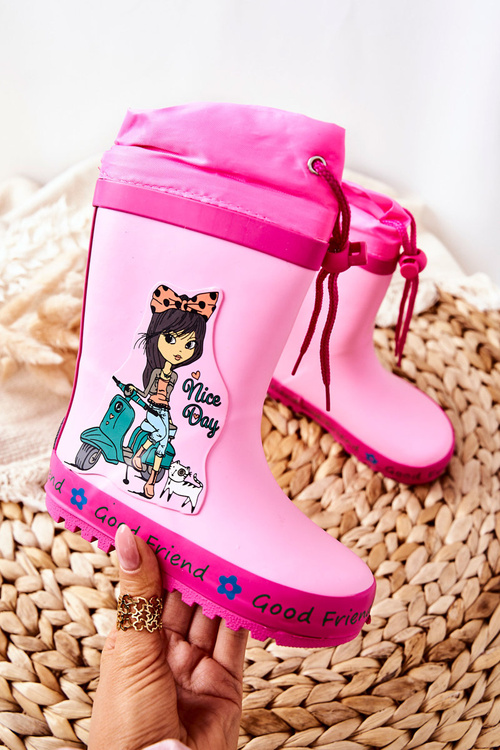 Detské gumové galoshes ružové dievča heilee