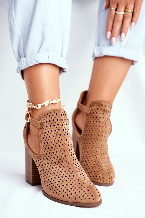 Dámske topánky na Camel Morrena Openwork Suede Post