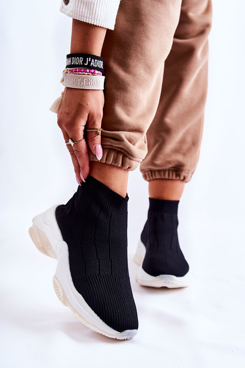 Dámska vysoká -fabrická športová topánky čierna nolly