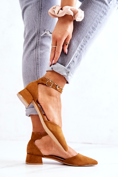 Velbloudí semišové špičaté lodičky Camel Calliope