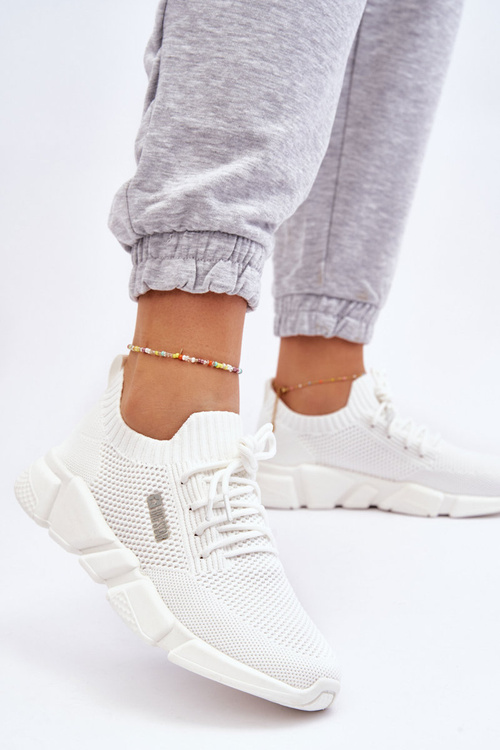 Dámské lehké tenisky Memory Foam System Big Star JJ274268 Bíle