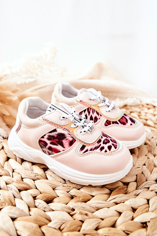 Dětská Sportovní Obuv S Leopardím Vzorem Růžove Penny