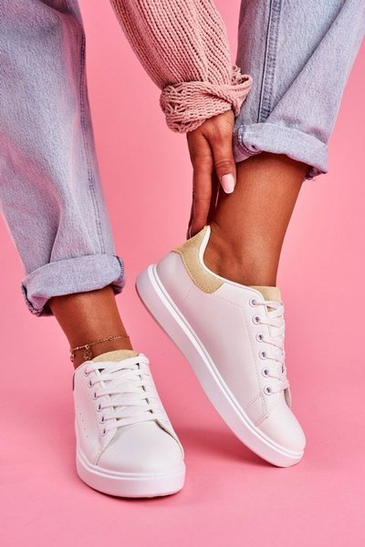 Dámske športové biele topánky s béžou Milly