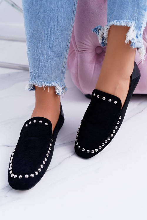 Lu Boo Dámské černé Lords Balerína s Jets Planta