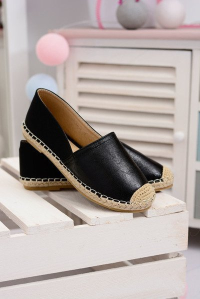 Čierne ženské paoli espadrilles