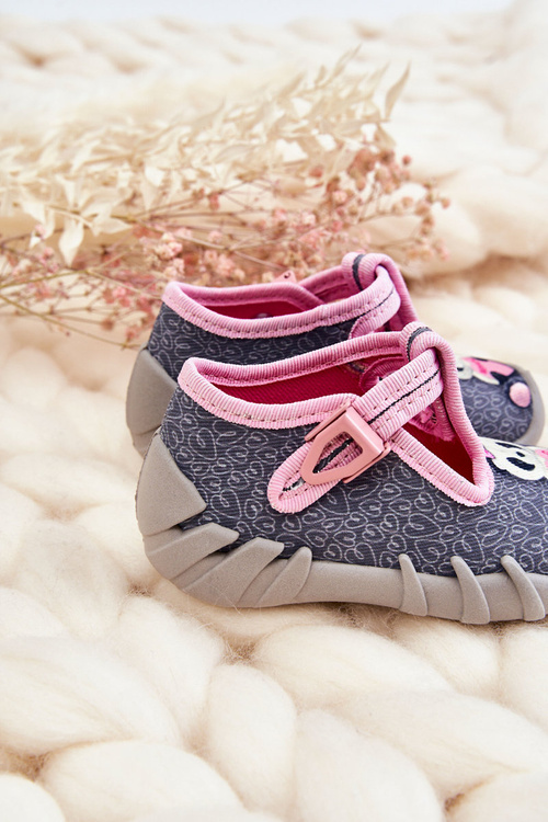 Boty Pantofle Befado Vodní Pandas 110P470 šedá/růžová