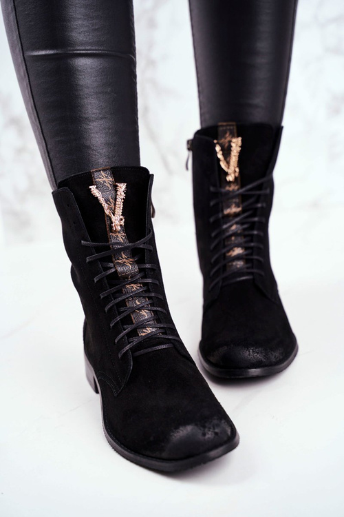 Dámska koža Nubuk Black Nicole: Nicole 2593