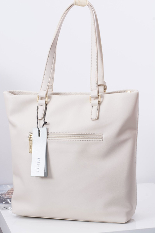 Women's Handbag Beige Shopper Bag for Hand