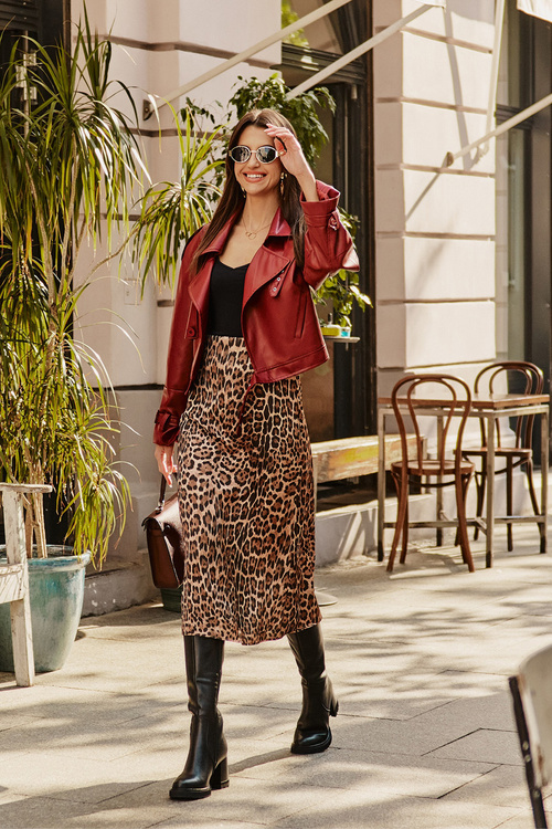 Kožené Elegantní Kozačky Do Kolena Na Podpatku Sloupku Zateplené D&A CR42-118 Černé